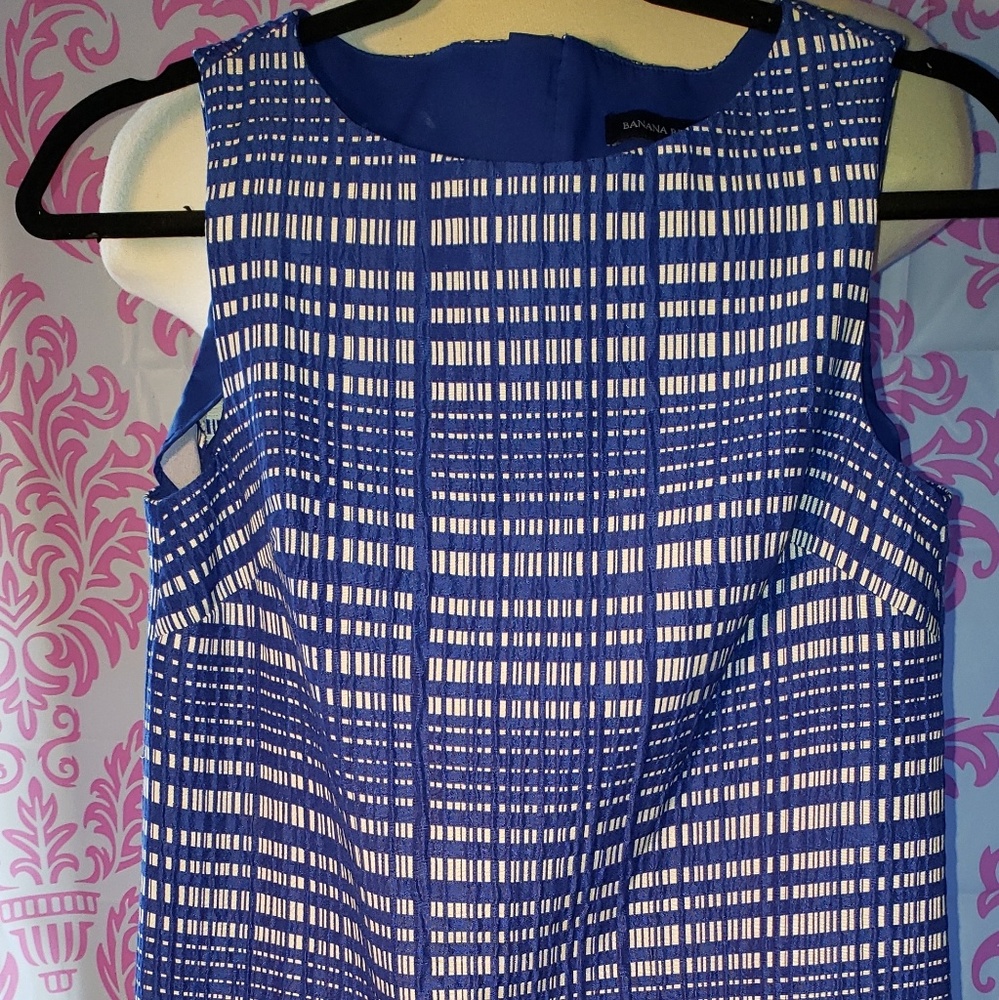 Banana Republic Blue & White Plaid Dress - Picture 6 of 6